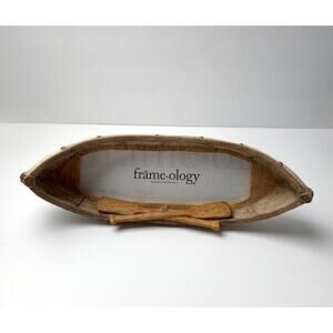 Frameology Rustic Canoe Rowboat with Paddles Oars Small Picture Frame